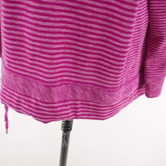 Talbots Purple Striped Large Scoop Neck Knit Lightweight Pullover Sweater - Picture 2 of 9